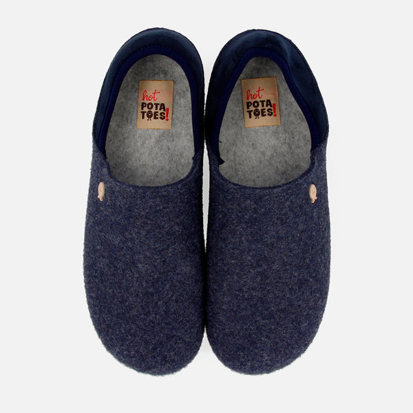 ZAPATILLAS DE ESTAR POR CASA AZUL MARINO DE LA COLECCIÓN HOT POTATOES ORSK