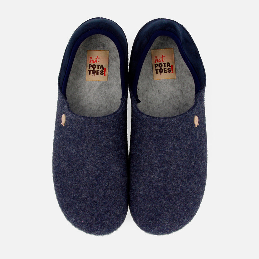 ZAPATILLAS DE ESTAR POR CASA AZUL MARINO DE LA COLECCIÓN HOT POTATOES ORSK
