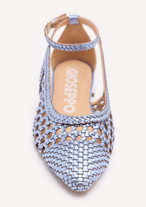 BLUE BRAIDED BALLERINA PUMPS FOR WOMAN DELL