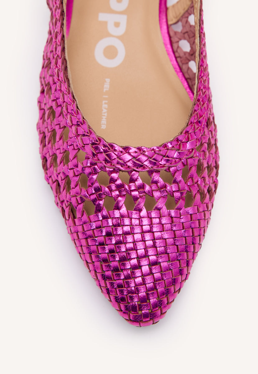 BAILARINAS FUCSIA TRENZADAS DE PUNTA FINA PARA MUJER DELL