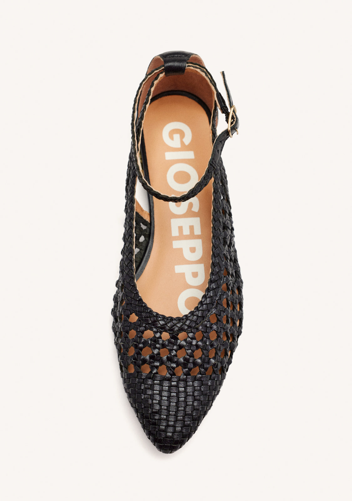 BLACK BRADIDED BALLERINA PUMPS FOR WOMAN DELL