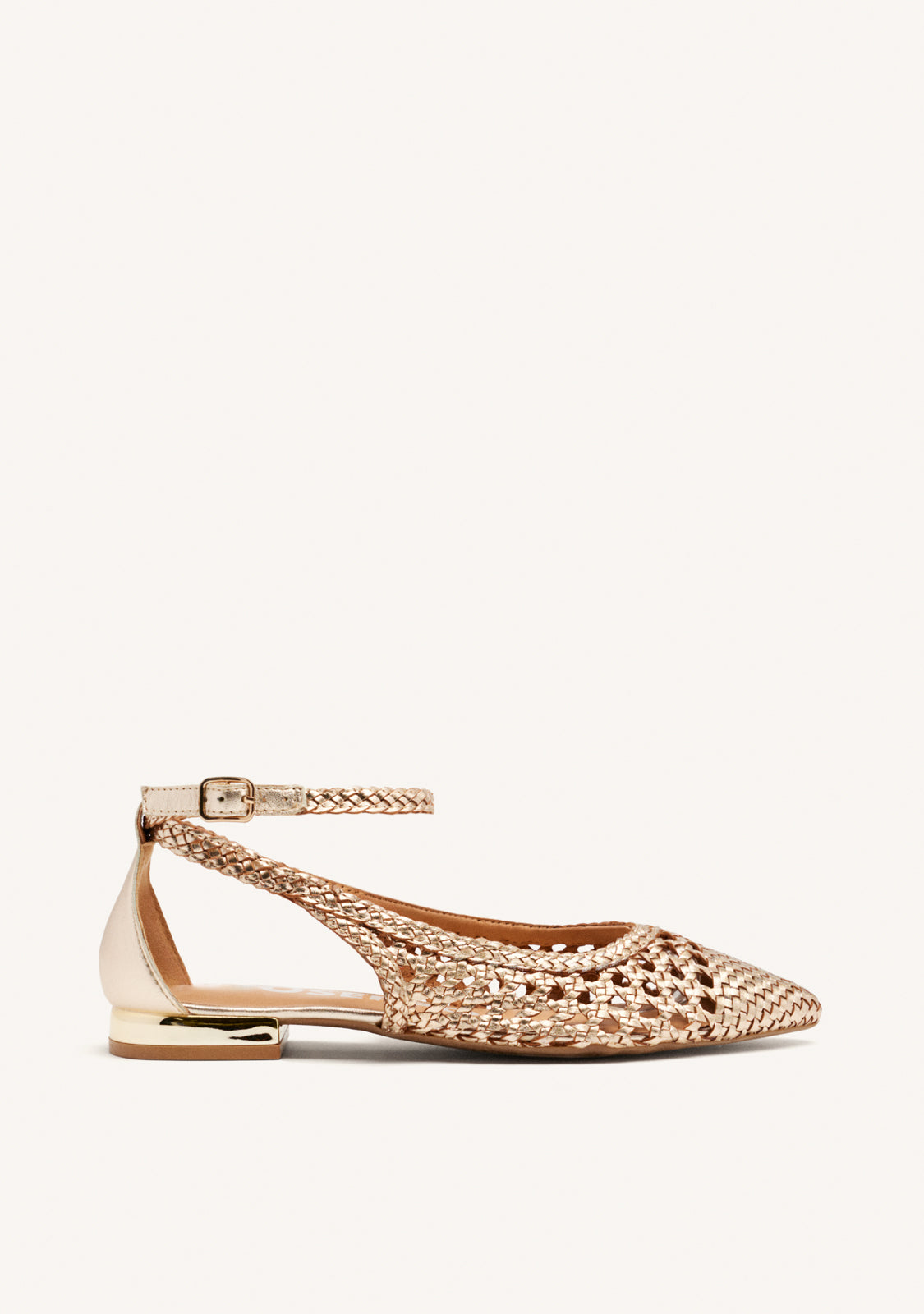 GOLDEN BALLERINA PUMPS FOR WOMAN DELL