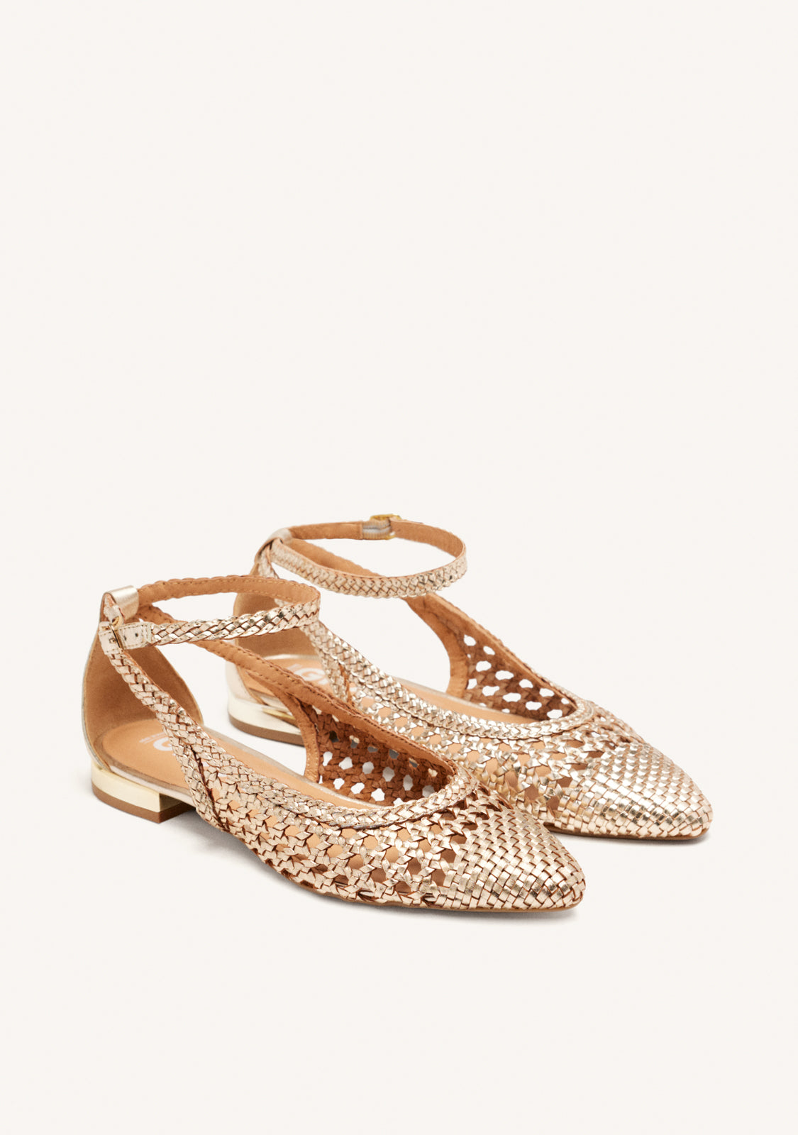 GOLDEN BALLERINA PUMPS FOR WOMAN DELL