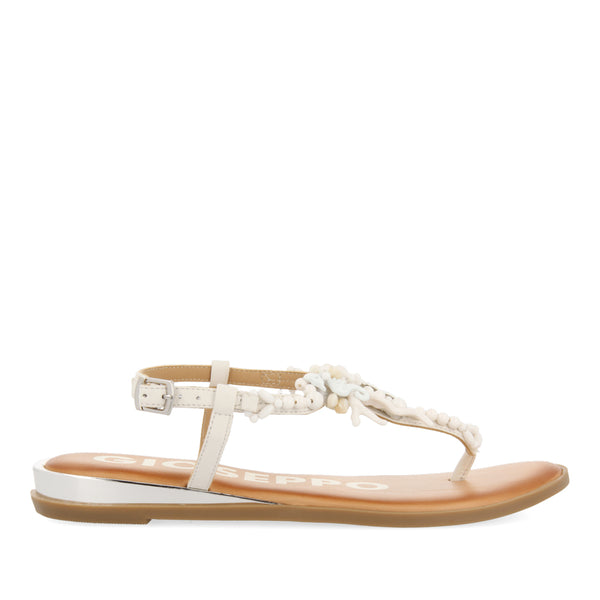 SANDALIAS PLANAS BLANCAS PARA MUJER ALBANY