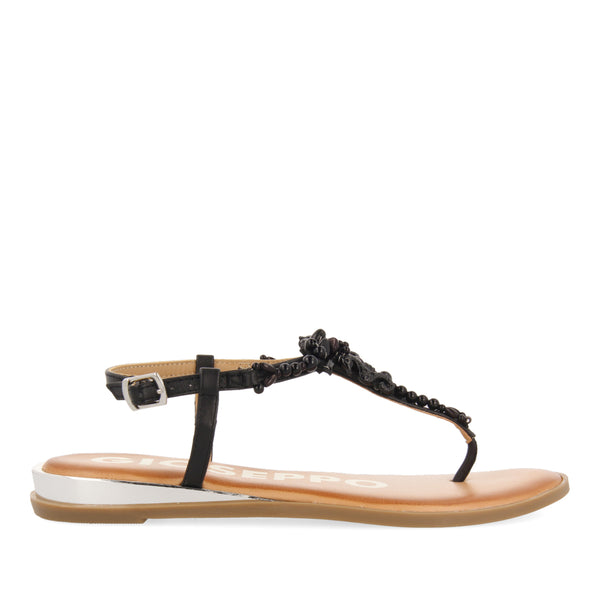 SANDALIAS PLANAS NEGRAS PARA MUJER ALBANY