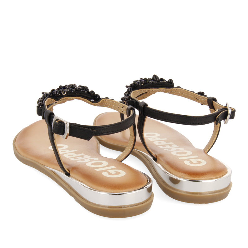 SANDALIAS PLANAS NEGRAS PARA MUJER ALBANY