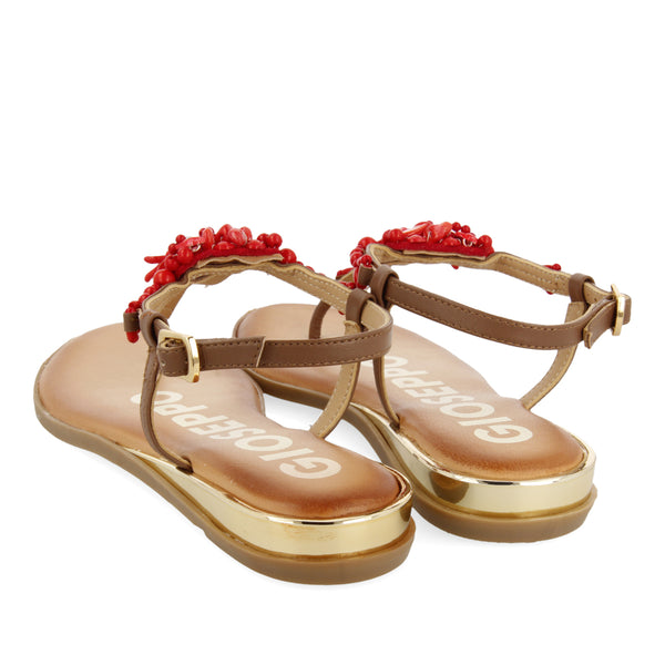 SANDALIAS PLANAS ROJAS PARA MUJER ALBANY