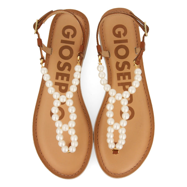 SANDALIAS PLANAS CON PERLAS PARA MUJER GLENMORE