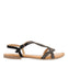 SANDALIAS PLANAS NEGRAS CON ADORNOS PARA MUJER CONOVER
