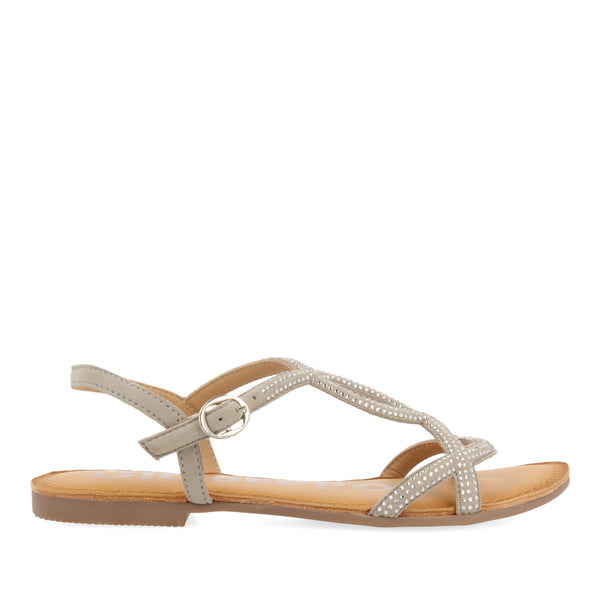 SANDALIAS PLANAS PLATEADAS CON ADORNOS PARA MUJER CONOVER