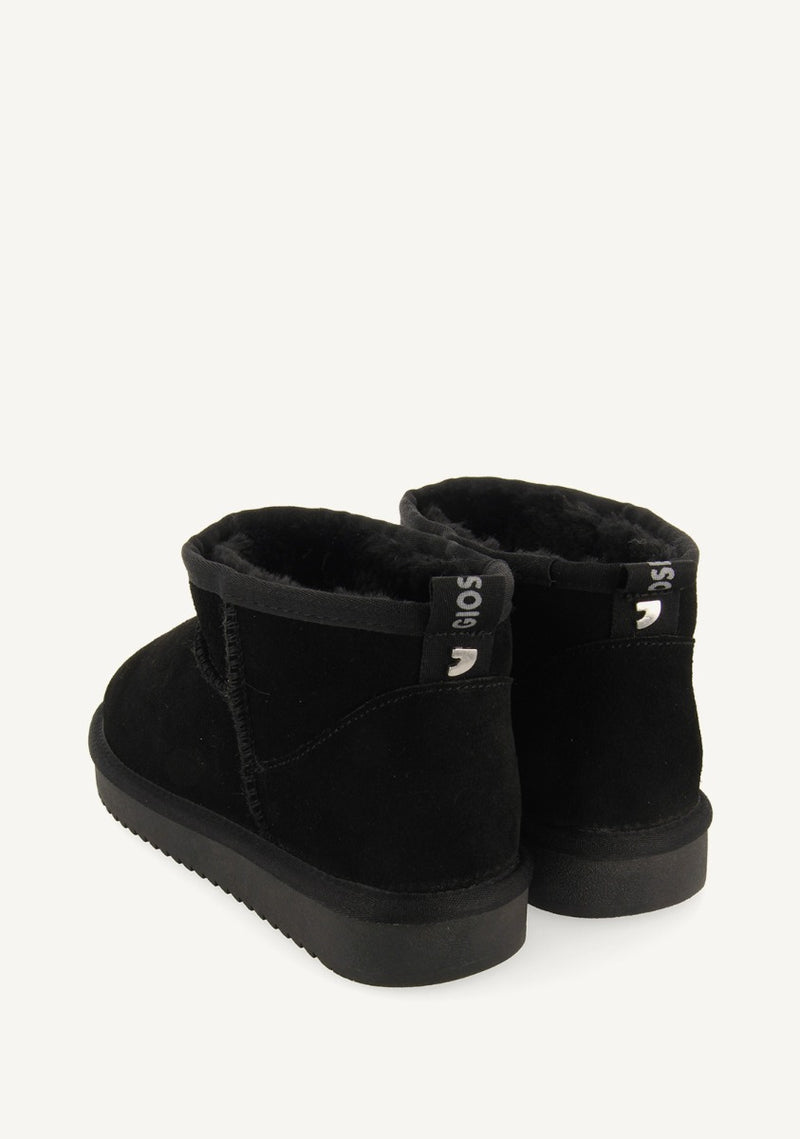 BOTAS AUSTRALIANAS COLOR NEGRO DE CAÑA BAJA PARA MUJER BEREK
