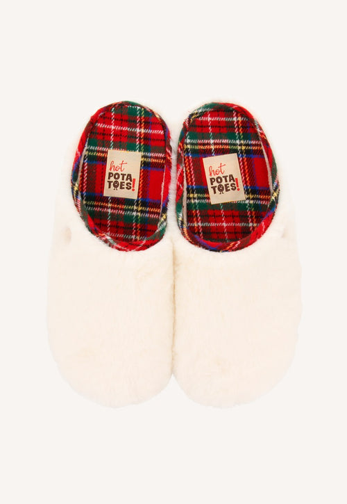 ZAPATILLAS DE ESTAR POR CASA HOT POTATOES DE PELO BEIGE GALIZEIN