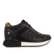 Sneakers negras con cuña interna para mujer ULSTEIN 