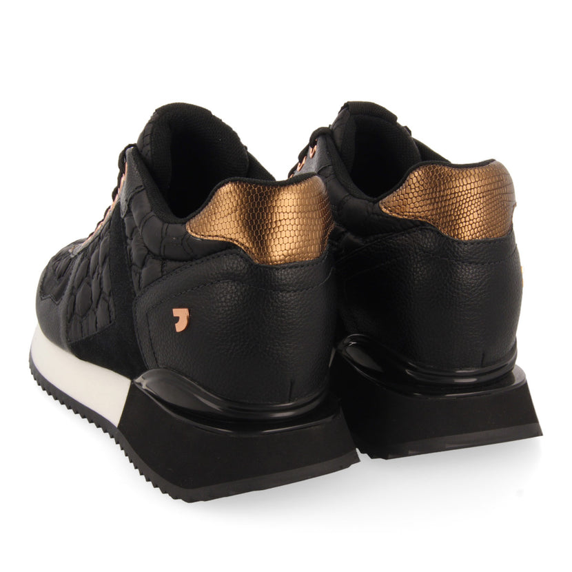 Sneakers negras con cuña interna para mujer ULSTEIN 