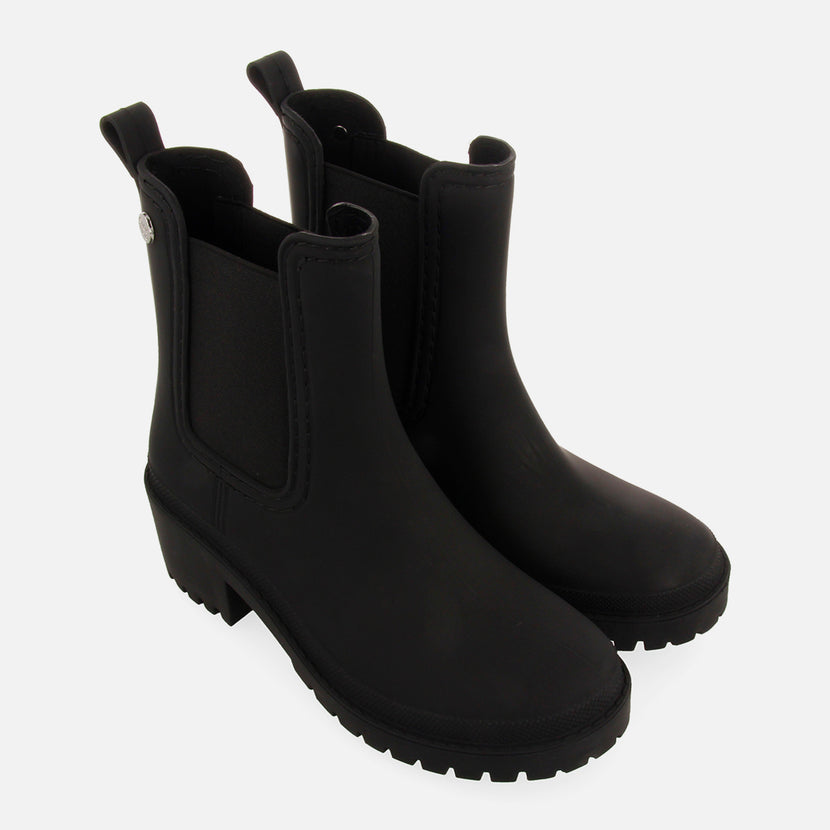 Botines de agua estilo botín chelsea negros para mujer LESJA 