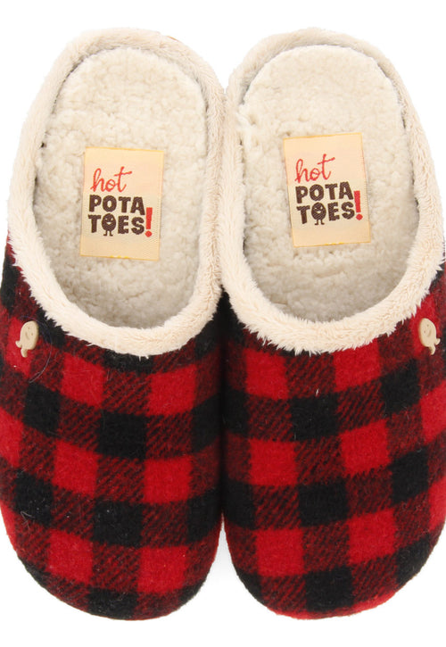 ZAPATILLAS INFANTILES DE ESTAR POR CASA EN COLOR ROJO DE LA COLECCIÓN HOT POTATOES SKOVDE