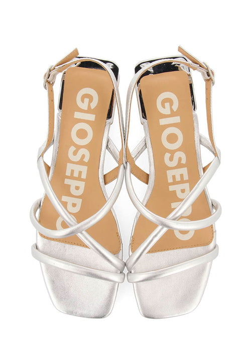 SANDALIAS PLATEADAS CON TACÓN METALIZADO PARA MUJER KOVARID