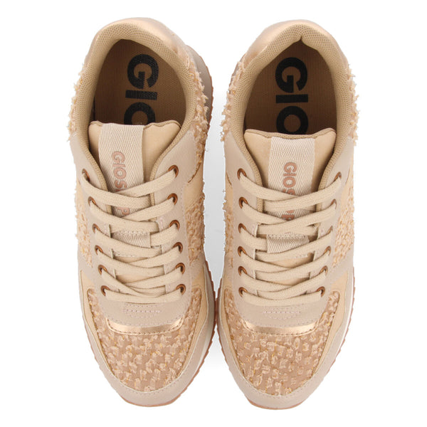 SNEAKERS DE CUÑA INTERNA BEIGE PARA MUJER BAZINE