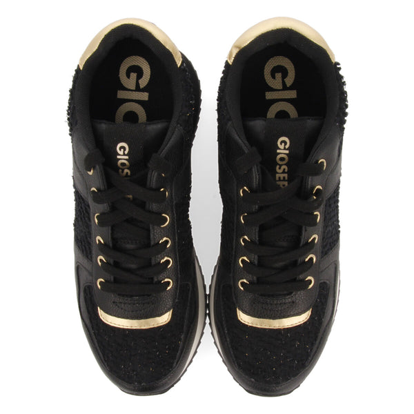 SNEAKERS DE CUÑA INTERNA NEGRAS PARA MUJER BAZINE