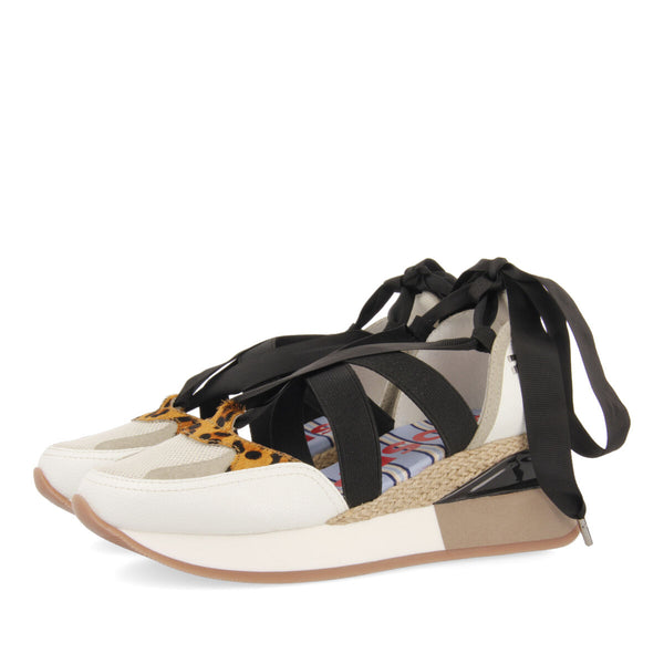 WHITE ESPADRILLES SNEAKERS FOR WOMEN ESCAZU