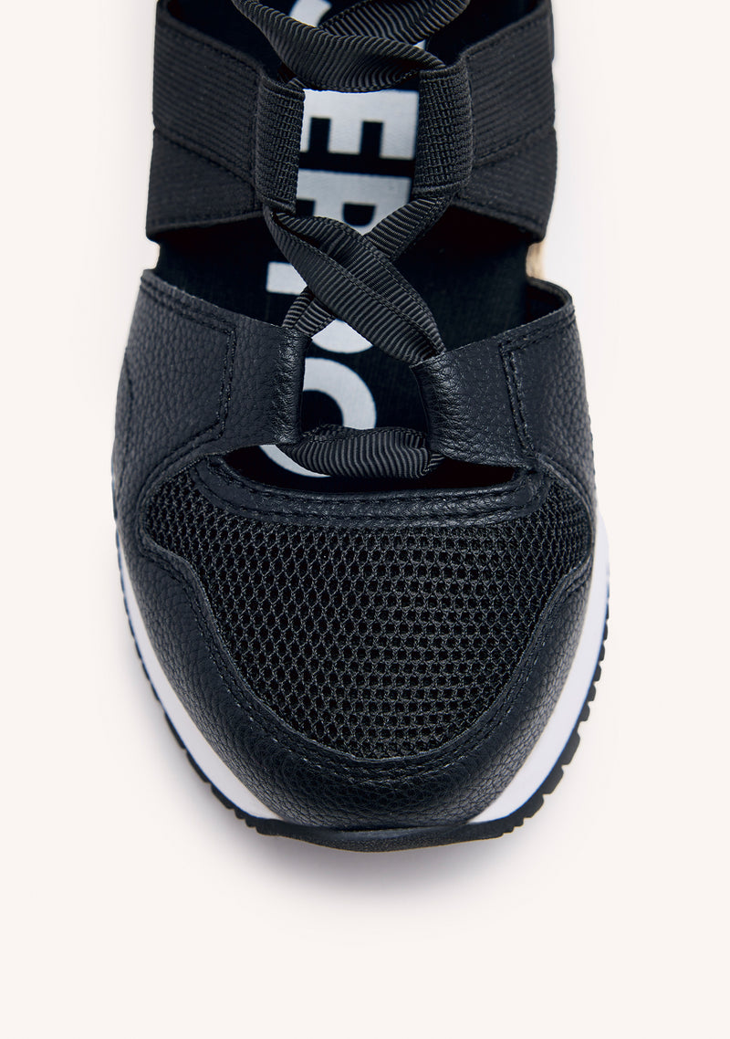 BLACK ESPADRILLE SNEAKERS FOR WOMEN LIZARDA