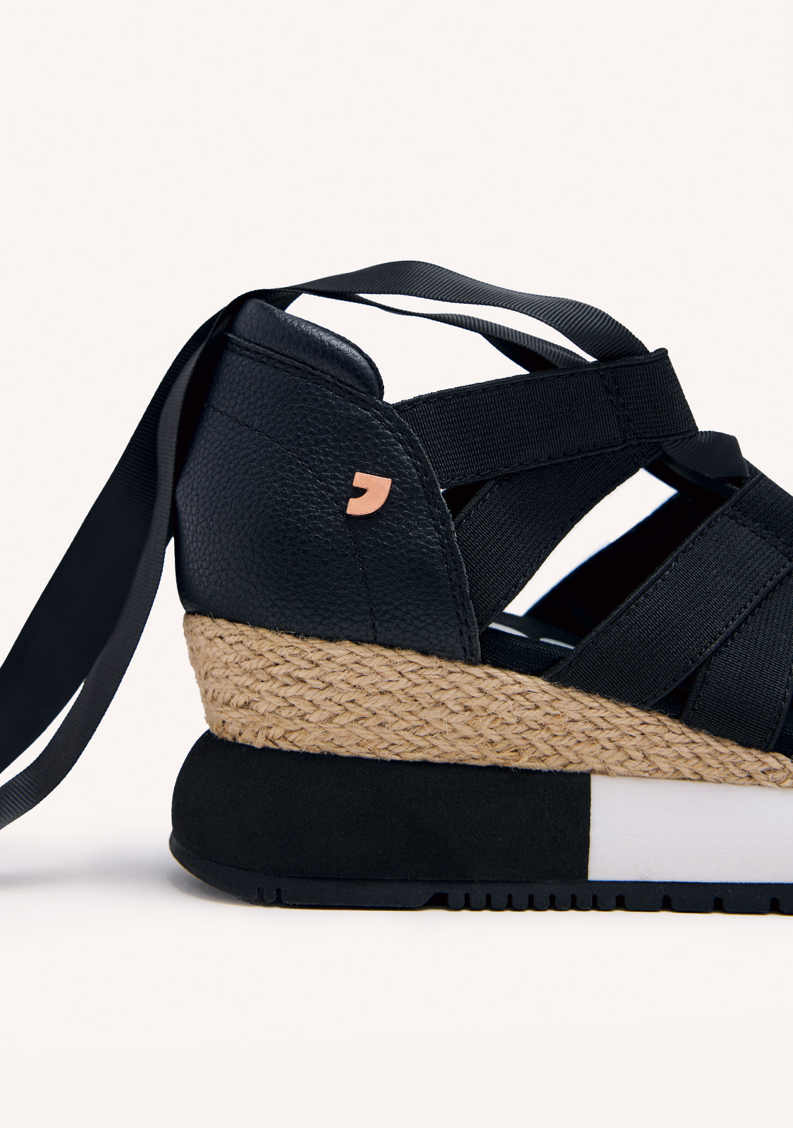 BLACK ESPADRILLE SNEAKERS FOR WOMEN LIZARDA