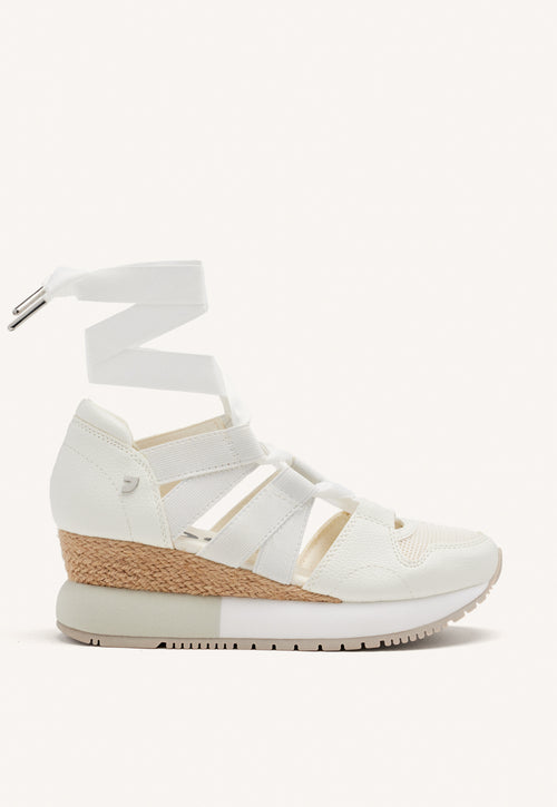 SNEAKERS BLANCAS TIPO ESPADRILLE PARA MUJER LIZARDA