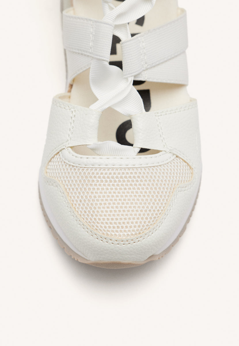 WHITE ESPADRILLE SNEAKERS FOR WOMEN LIZARDA