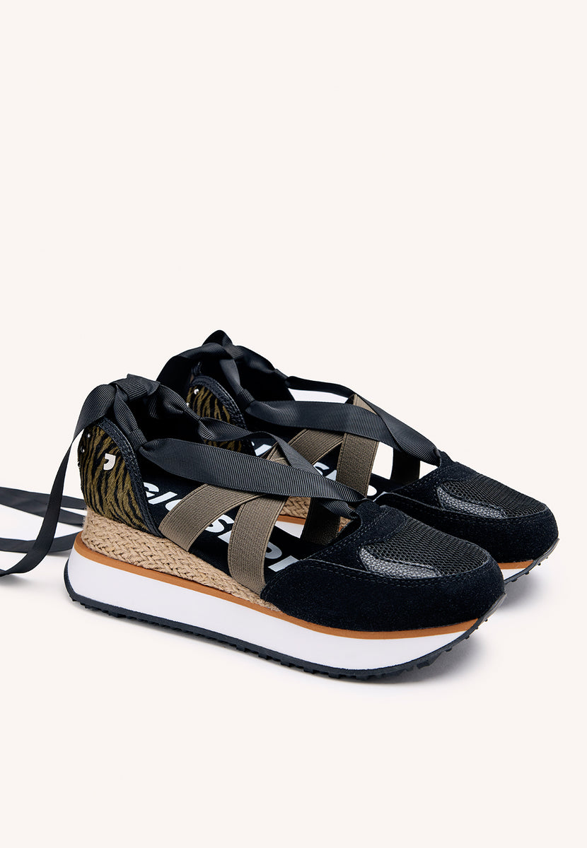 SNEAKERS NERE TIPO ESPADRILLAS DA DONNA SETTALA 