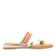 SILVER MINI WEDGE SANDALS DETAILED WITH BEADS FOR WOMAN COTTLE