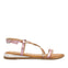SANDALIAS ROSAS CON TIRAS Y CUENTAS MULTICOLOR PARA MUJER BARACOA