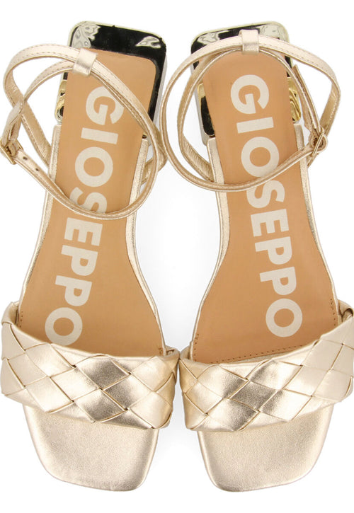 SANDALES COULEUR OR AVEC DÉTAIL TRESSÉ POUR FEMME CRAIBAS