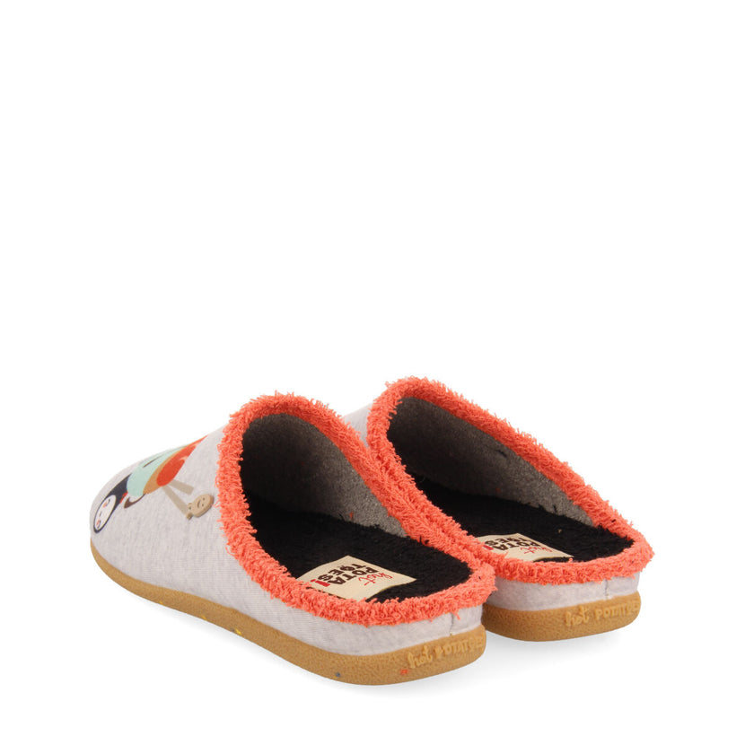 HOT POTATOES GREY REGGELLO SLIPPERS