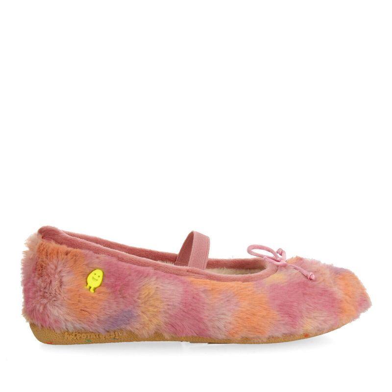 Risca multicoloured ballet flat-style children's slippers from the hot potatoes collection