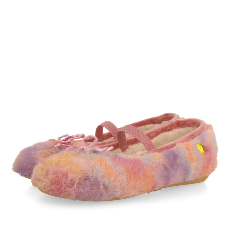 Risca multicoloured ballet flat-style children's slippers from the hot potatoes collection