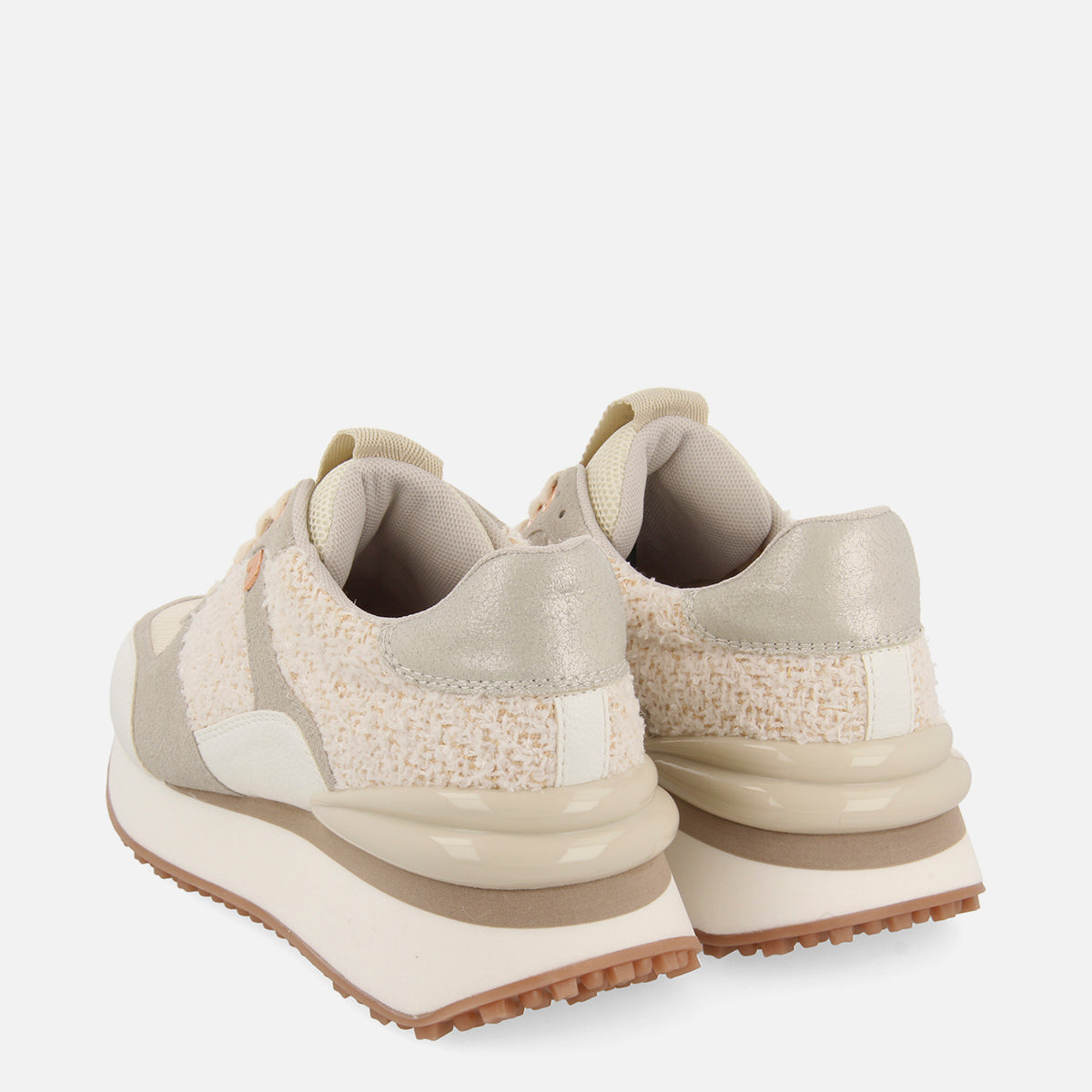 Binsfeld women's off-white monochrome shiny sneakers