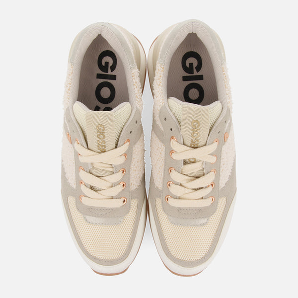 Binsfeld women's off-white monochrome shiny sneakers