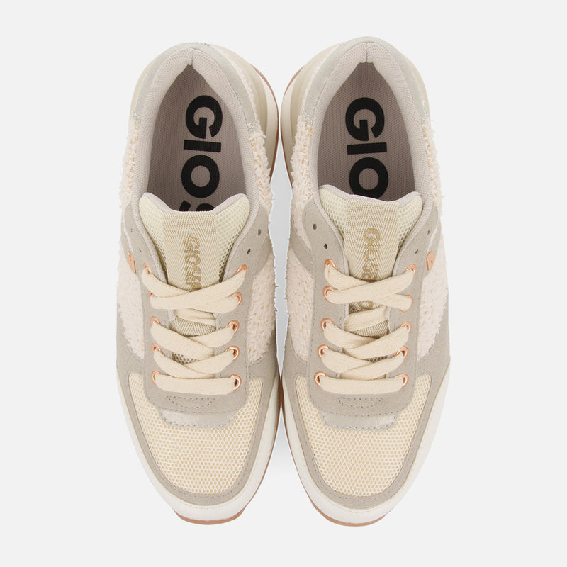 Binsfeld women's off-white monochrome shiny sneakers