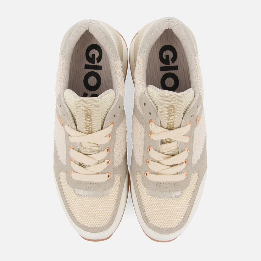 Binsfeld women's off-white monochrome shiny sneakers