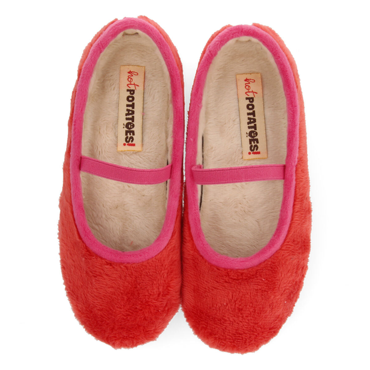 Risca coral ballet flat-style children's slippers from the hot potatoes collection