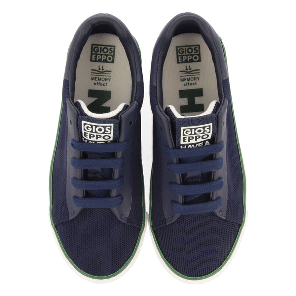 Perondi boys navy blue lace up sneakers