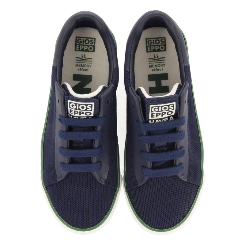 Perondi boys navy blue lace up sneakers