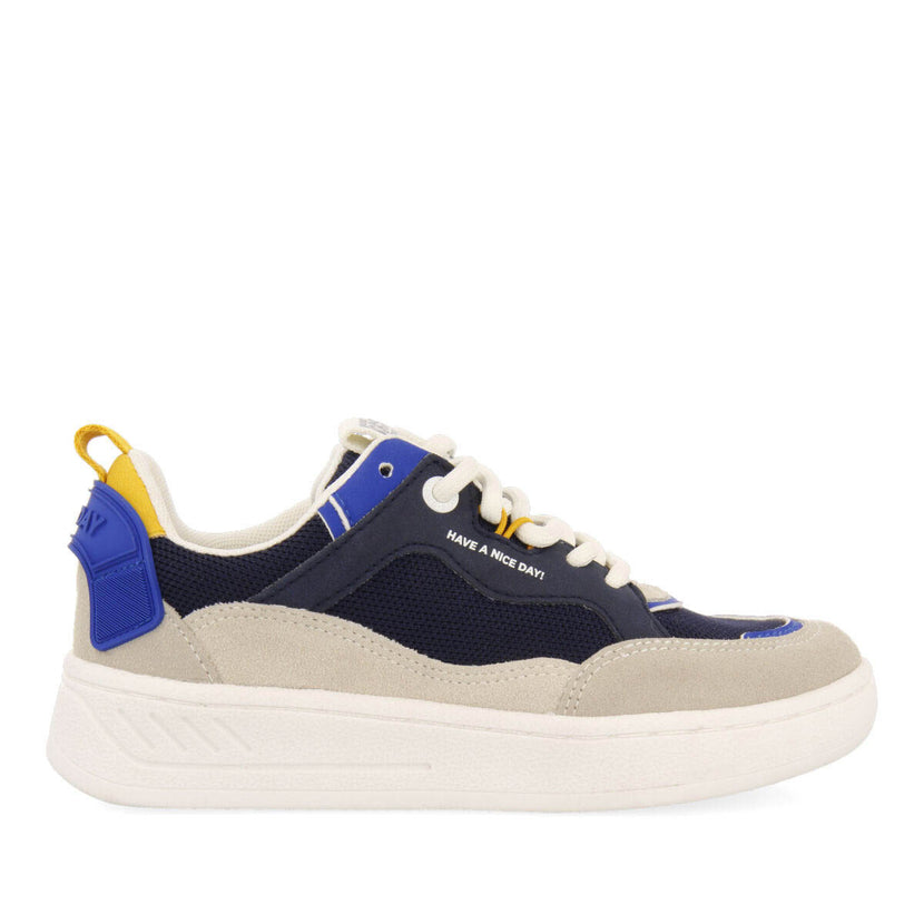 Sneakers azul marino con suela tipo casco para niño lepaud