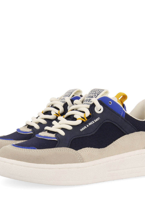 Lepaud boys navy blue sneakers with thick soles