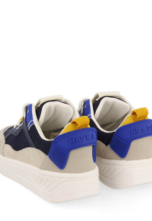 Lepaud boys navy blue sneakers with thick soles