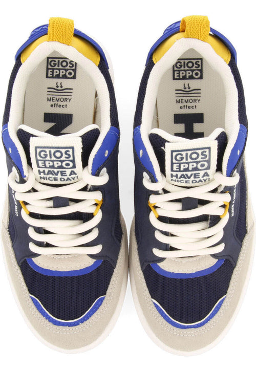 Lepaud boys navy blue sneakers with thick soles