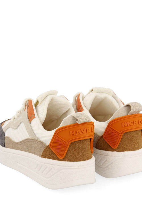 Lepaud boys off white sneakers with thick soles