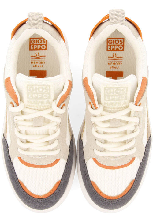 Lepaud boys off white sneakers with thick soles