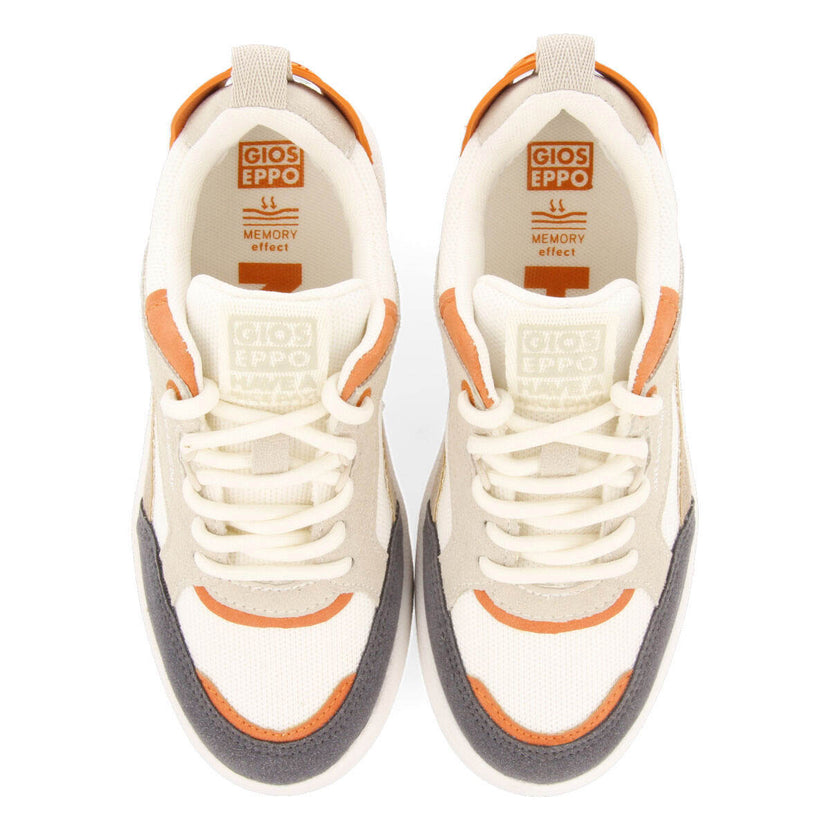 Sneakers off-white con suela tipo casco para niño lepaud