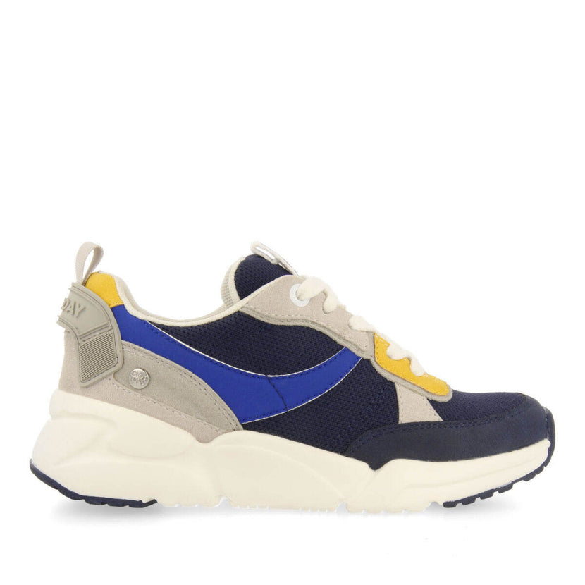 Sneakers azul marino con suela alta para niño resende